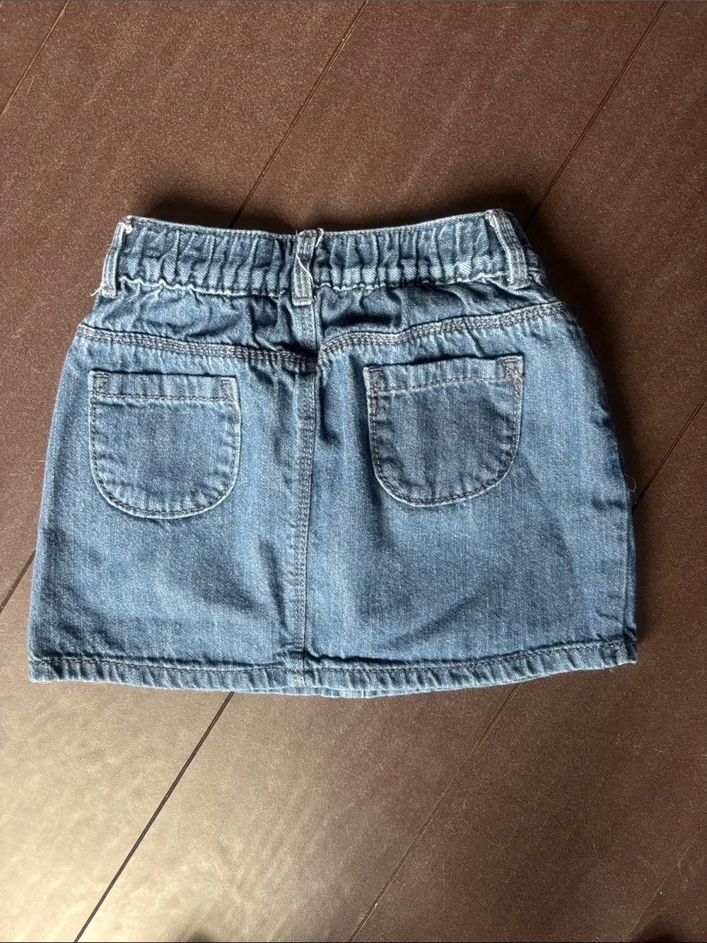 Gymboree Blue Denim Skirt with Red & Pink Hearts